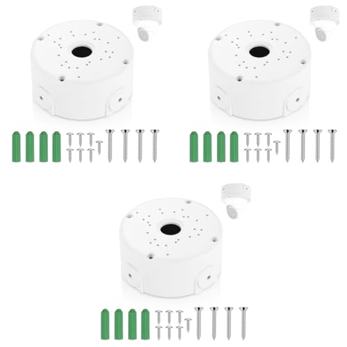 ZORBES® Waterproof Bullet Security Camera Mount Bracket with Metal Enclosure White ABS Junction Box Hides Cables for Outdoor CCTV Easy Install Fits IP POE Cams 3.94x1.89 In 3PCS ZORBES® Waterproof Bullet Security Camera Mount Bracket with Metal Enclosure White ABS Junction Box Hides Cables for Outdoor CCTV Easy Install Fits IP POE Cams 3.94x1.89 In 3PCS